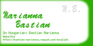 marianna bastian business card